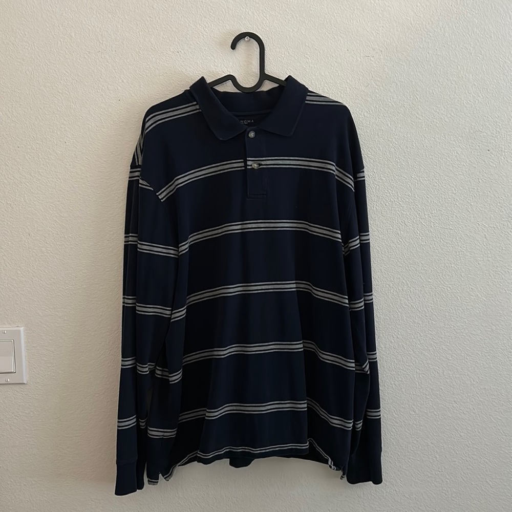 SONOMA Blue button up collar long sleeve shirt
